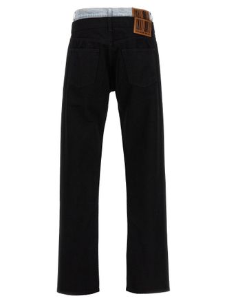 VTMNTS Contrast Double Waist Jeans - Black