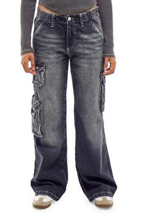 BDG Y2K Low Rise Cargo Jeans in Washed Black at Nordstrom Rack, Size X-Small
