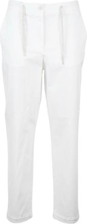 Eleventy Chino Broek - Dames - Straight fit broeken - Wit - M - Katoen - Broeken