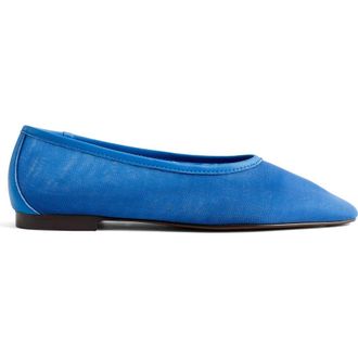 Madewell The Mylie Mesh Ballet Flat in Retro Blue at Nordstrom, Size 7.5