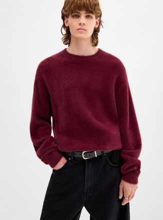 Djab Mens Solid fuzzy sweater