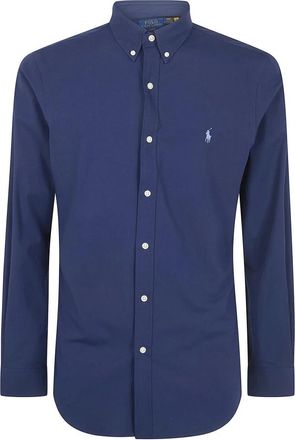 Polo Ralph Lauren Long Sleeves Sport Shirt - Heren - Casual Overhemden - Blauw - XL - Overhemden