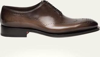 Santoni Mens Kaj Brogue Leather Oxfords