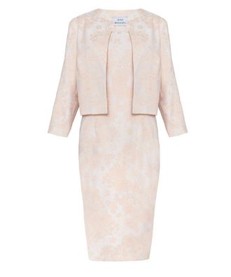 Gina Bacconi Womens Lily Jacquard Shift Dress And Bolero - Peach - Size 12 UK