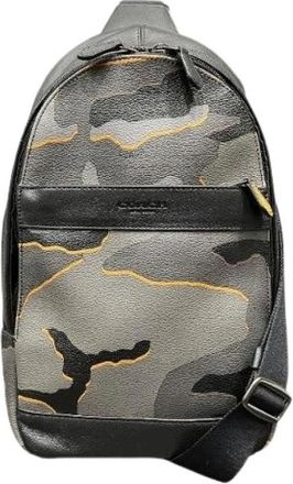 Coach Pre-owned Backpacks, male, Gray, Size: ONE SIZE Pre-owned F31299 Leather Shoulder Bag