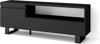 Skraut Home Skraut Home - Mueble Tv, Televisi&oacute;n, Muebles De Sal&oacute;n, Almacenaje, 150x57x35cm, Para Tv Hasta 65, Dise&ntilde;o Industrial, Estilo Moderno, Negro