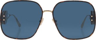 Dior DIORBOBBY Blue Square Ladies Sunglasses CD40050U 10V 64