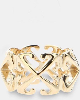 Off-white Womens Accessories Off White Off Arrow Ring in Gold - One Size