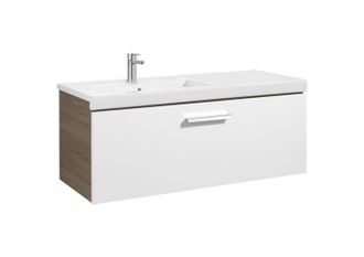 Roca Conjunto Prisma 1 Caj&oacute;n 1100 Izquierda Blanco/fresno