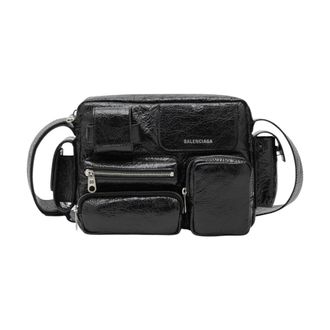 Balenciaga Superbusy Camera Bag - male - Balenciaga - Cross Body Bags - Black - ONE SIZE - Bags