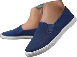 Generic Low-Top Slip Ons Shoes Womens Fashion Sneakers Casual Canvas Sneakers for Women Comfortable Flats Breathable Padded Insole Slip on Sneakers Women Low 