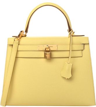 Herm&egrave;s Herm&egrave;s Kelly 28 Epsom Sellier Jaune Poussin