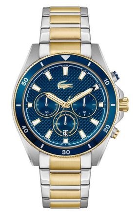 Lacoste Mainsail Chronograph Two-Tone Bracelet Watch, 43mm in Two Tone at Nordstrom