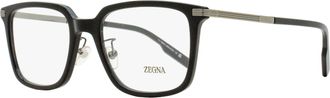 Ermenegildo Zegna Mens Stepped Browline Eyeglasses EZ5265-H 001 Black 54mm