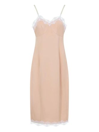Carven lace-trim dress - Pink