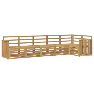 vidaXL Conjunto De Sof&aacute;s De Exterior 6 Pcs Blanco 306 X 128,5 X 73 Cm Vidaxl