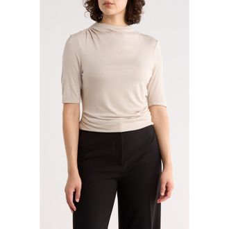 DKNY Elbow Sleeve Knit Top in Pebble at Nordstrom Rack, Size X-Large