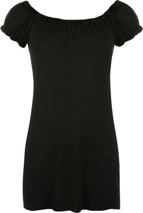 Purple Hanger New Womes Off Shoulder Elasticated Plain Boho Ladies Stretch Fit Long Plus Size Gypsy Top