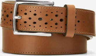 Cole Haan Mens 32MM Washington Perforated Belt - Brown Size 32