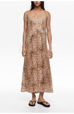 Bimba & Lola Lace Fluid Dress in Watercolor Dots at Nordstrom, Size Xx-Small Eu