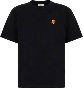 Maison Kitsun&eacute; Fox Head Regular T-shirt - Heren - T-shirts - Zwart - XL - Katoen - Tops