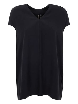 Rick Owens v-neck short-sleeve blouse - Black