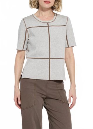 Lyss&eacute; Odessa Reversible Knit Tee In Grey