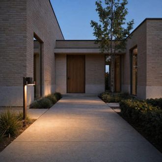 Lucande L&aacute;mpara para exterior de aluminio negro