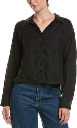 Michael Stars Gracie Crop Button Down Shirt