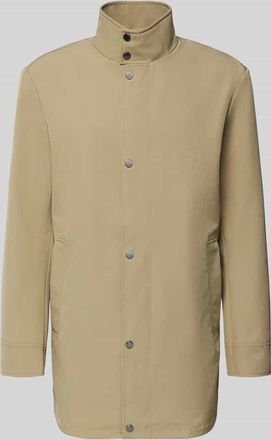 Christian Berg Regular Fit Mantel mit Stehkragen in Beige, Gr&ouml;&szlig;e 3XL