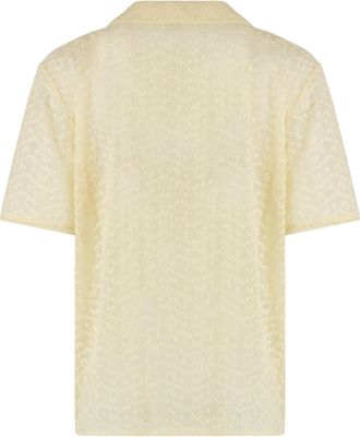 Saint Laurent Womens Muslin Pajama Set With Lace Trim Cream Cotton Pyjama Sets