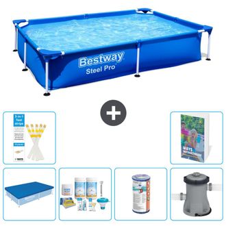 Bestway Piscina Bestway Steel Pro Rectangular - 221x150x43 Cm - 7-piezas S34