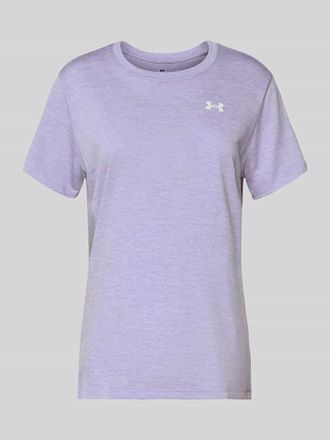 Under Armour T-Shirt mit Logo und Rundhalsausschnitt in Flieder, Gr&ouml;&szlig;e XS