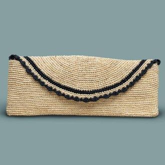 Indego Africa East West Clutch in Black & Natural at Nordstrom