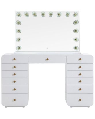 TOV Furniture Tov Furniture Hollywood Desk With Jumbo Vanity Mirror