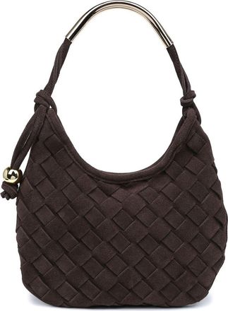Moda Luxe Woven Leather Shoulder Bag in Chocolate at Nordstrom Rack