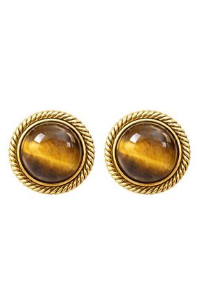 Argento Vivo Faux Tiger Eye Earrings in Gold at Nordstrom