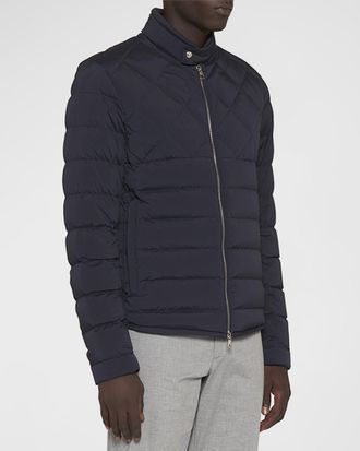 Moncler Men & apos;s Choquart Down Biker Jacket