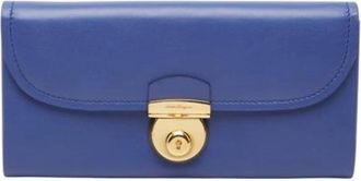 Ferragamo Pre-owned Long wallet (bi-fold) - Dames - Vintage Accessoires - Blauw - ONE Size - Leer - Vintage