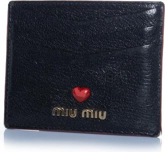 Miu Miu Miu Miu, zwarte leren kaarthouder