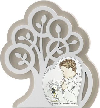 OEM Cuadro De Comuni&oacute;n En Plata Con Grabado - Recuerdo De La Primera Comuni&oacute;n Para Ni&ntilde;o Tama&ntilde;o: 14x15,5 Cm Sku: Vl81401s/1lcol