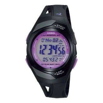 Casio Womens Running Digital Watch with Purple Dial - STR-300-1C