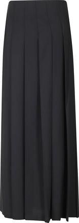 Department Five Kilt-Style Long Skirt With Structured Pleats And Side Buckle