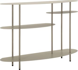 Les Tendances Console Saturno Plus Tortora - Mobile Moderno In Metallo, 118x34x82 Cm, Finitura Tortora Neutra