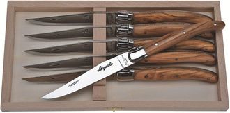 Jean Dubost 6Pc Olive Wood Knife Set
