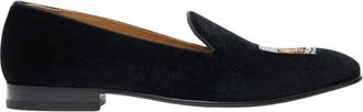 Scarosso Zwarte Velvet Friulane Slippers - Heren - Loafers - Zwart - 40 1/2 EU - Schoenen