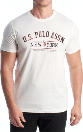 U.S.Polo Association Classic T-shirt met ronde hals - Heren - T-shirts - Wit - L - Katoen - Tops