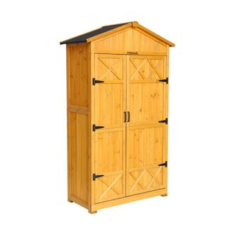 Sweeek Caseta de jard&iacute;n de 105cm en madera de abeto, madera