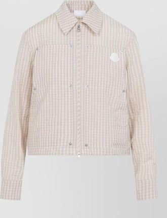 Moncler cotton shirt check pattern long sleeves