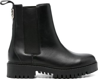 Guess Co Chelsea laarzen met elastische zijkant en logoplakkaat - Zwart